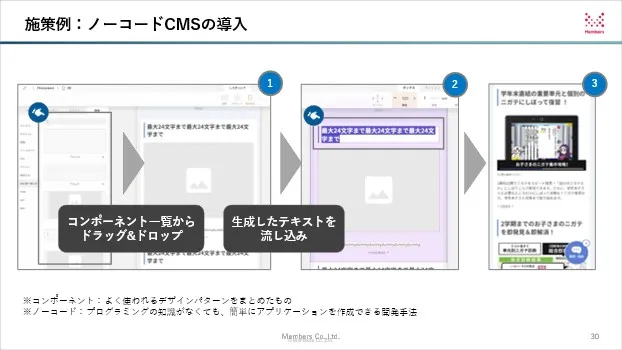 施策例：ノーコードCMSの導入